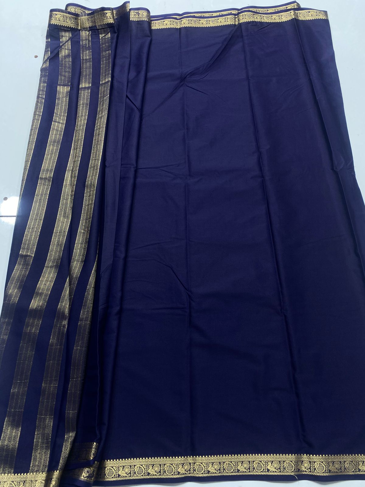 Mysore Crepe Self Saree (3441A-R19)