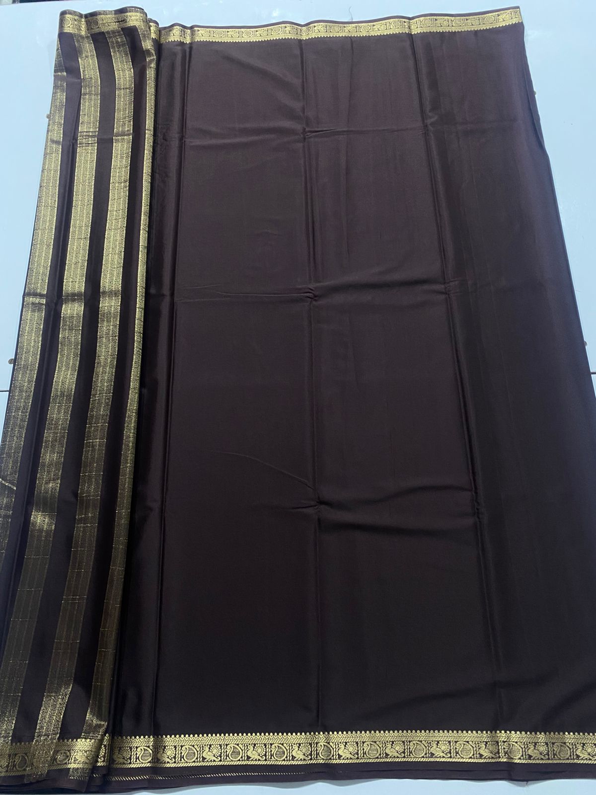 Mysore Crepe Self Saree (3441A-R19)