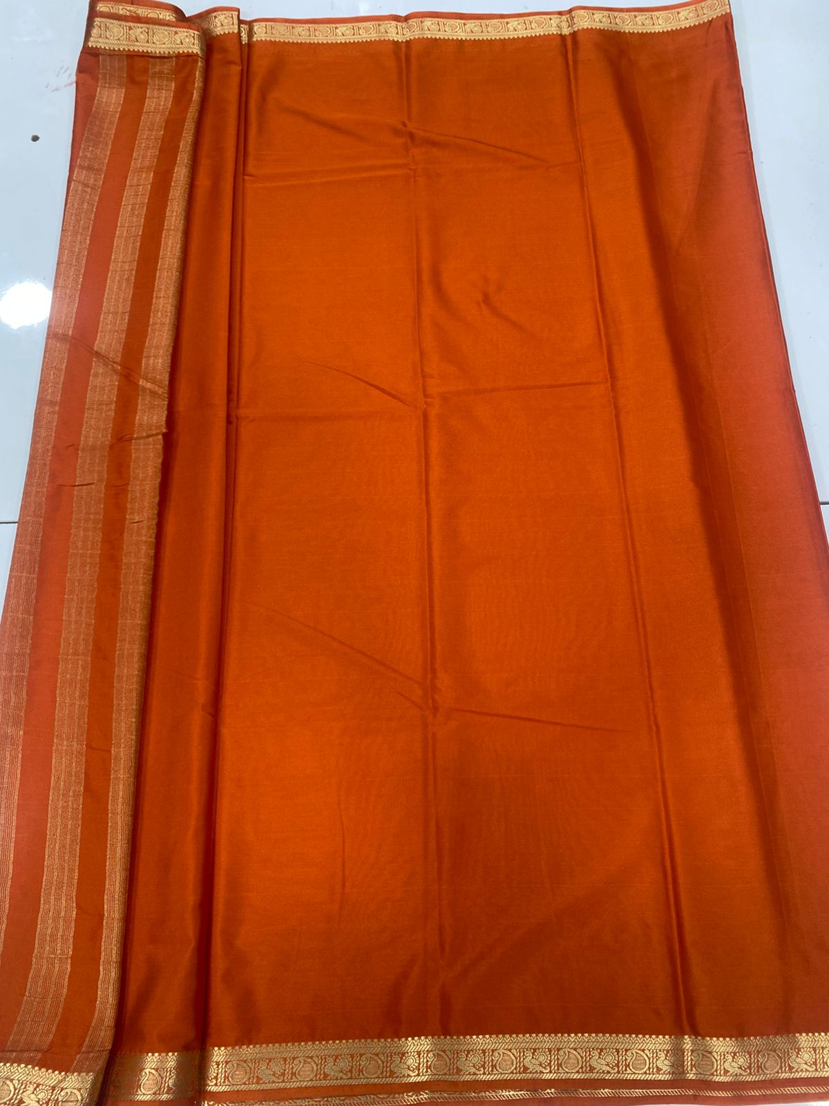 Mysore Crepe Self Saree (3441A-R19)