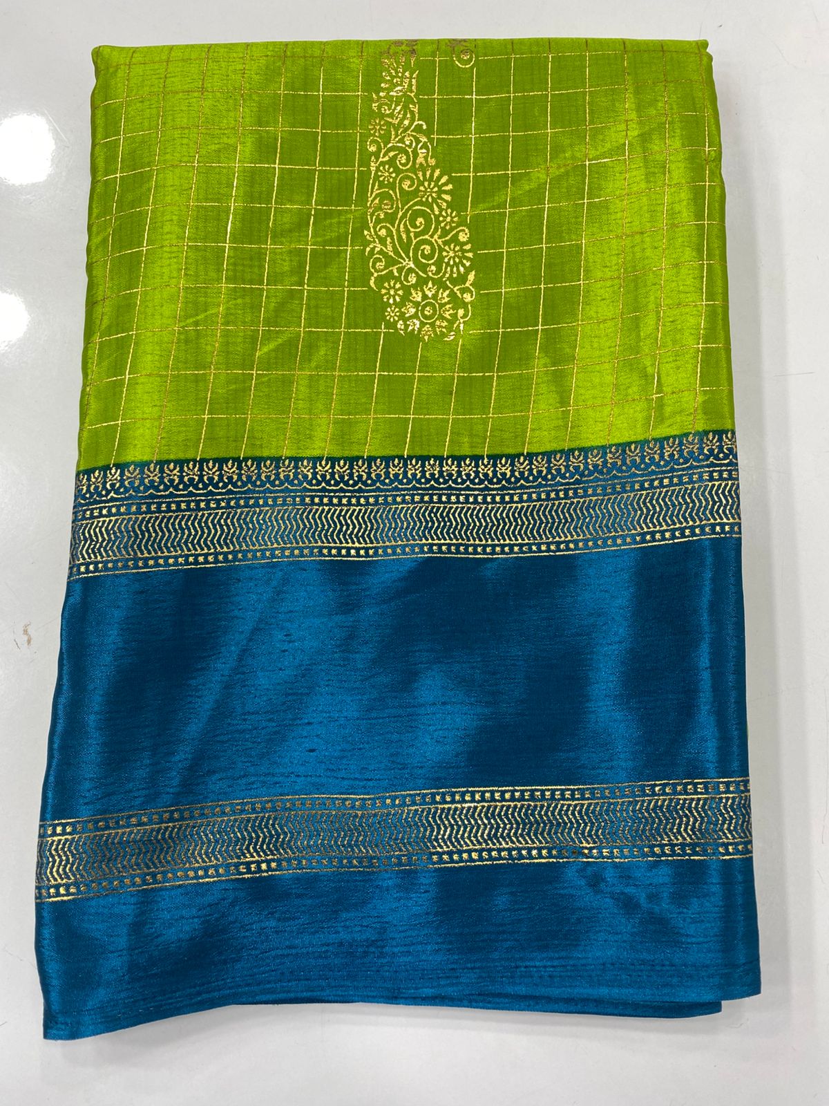 Fancy Georgette Zari Checks Saree (3446-R9)