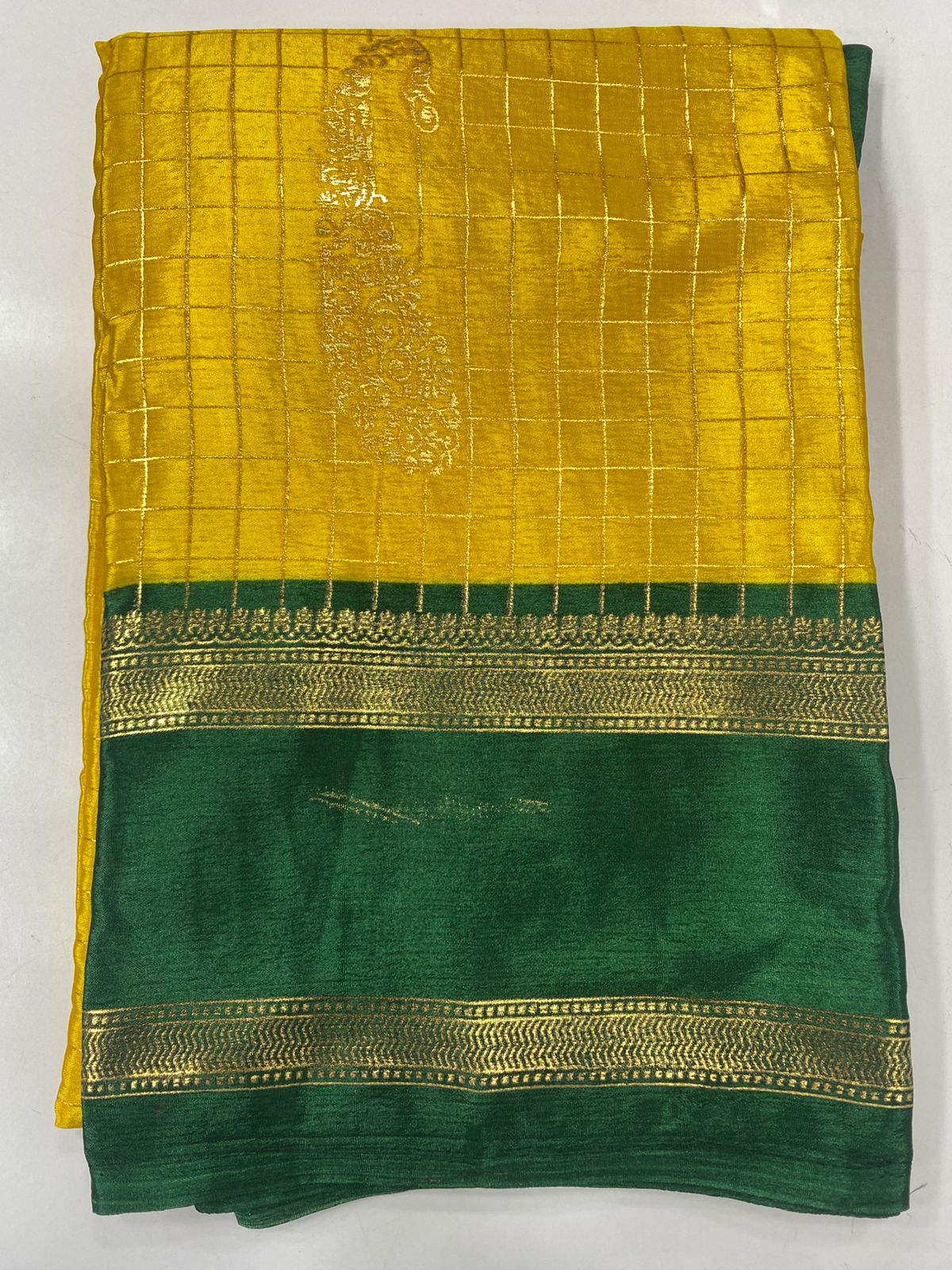 Fancy Georgette Zari Checks Saree (3446-R9)