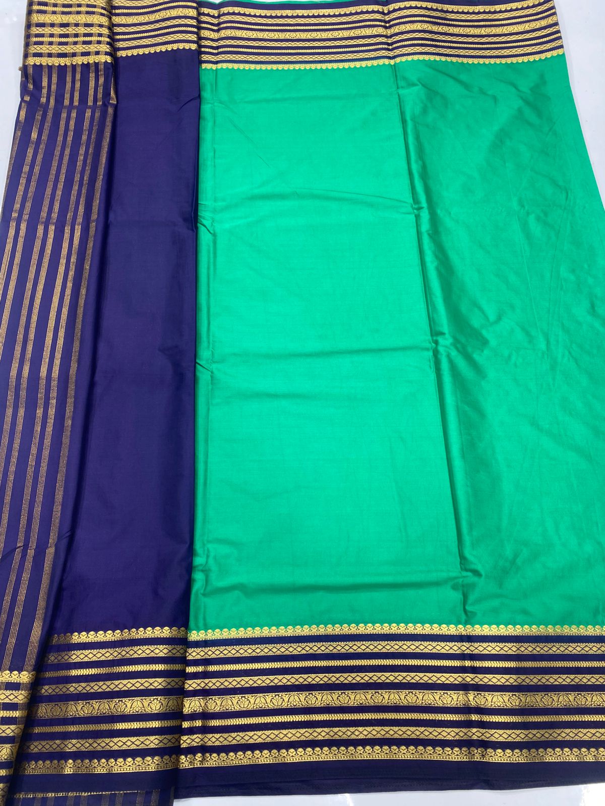 Mysore Crepe Zari Border Saree (3438A-R20)
