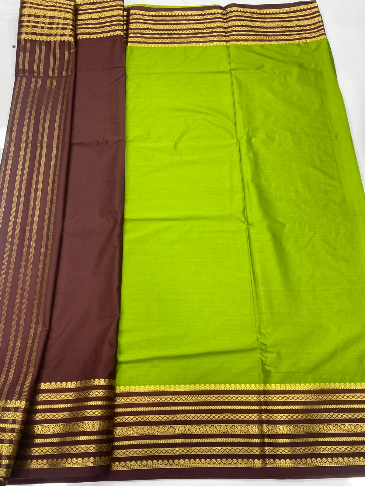 Mysore Crepe Zari Border Saree (3438A-R20)
