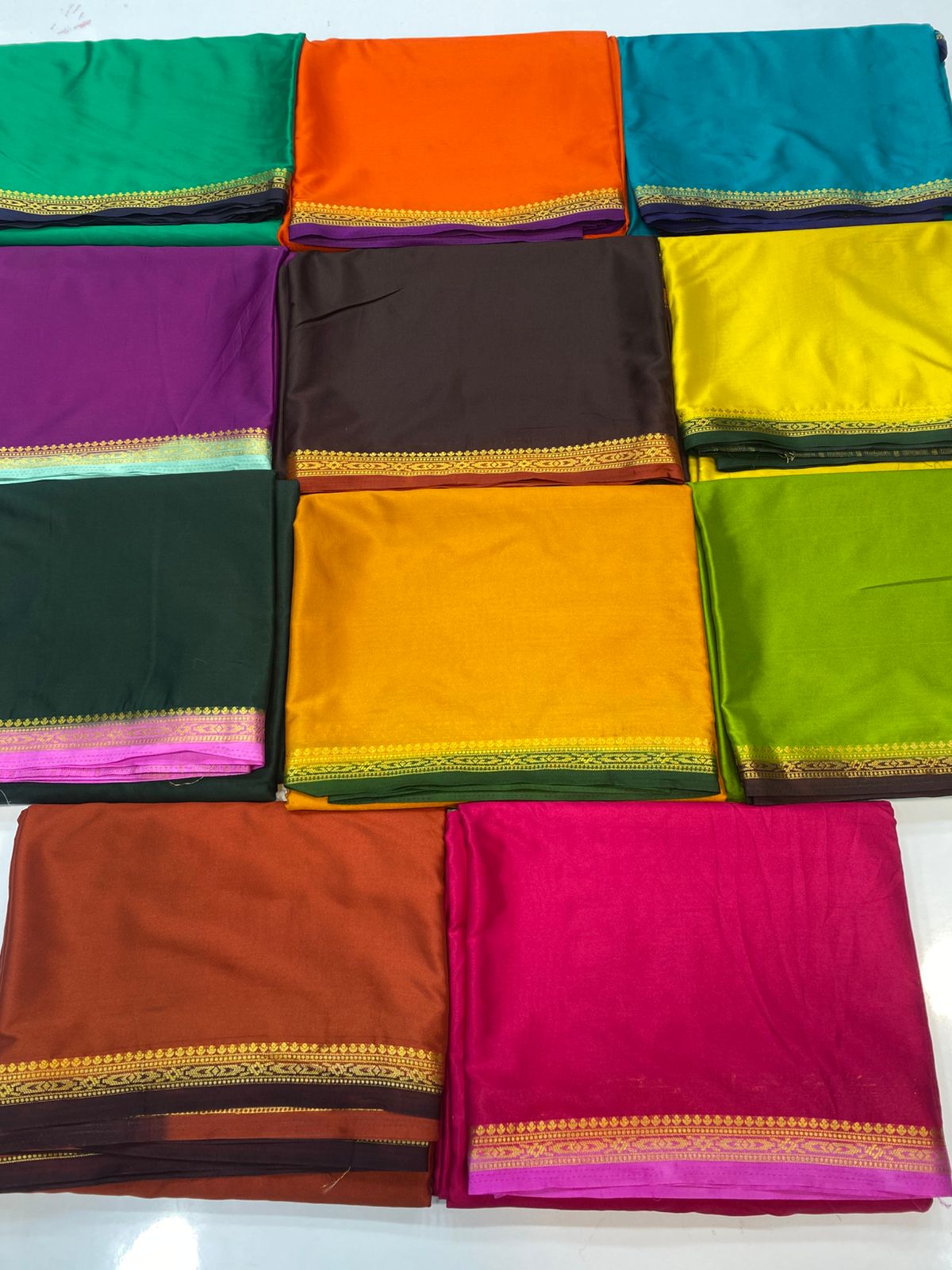 Mysore Crepe Self Saree (3440-R14)