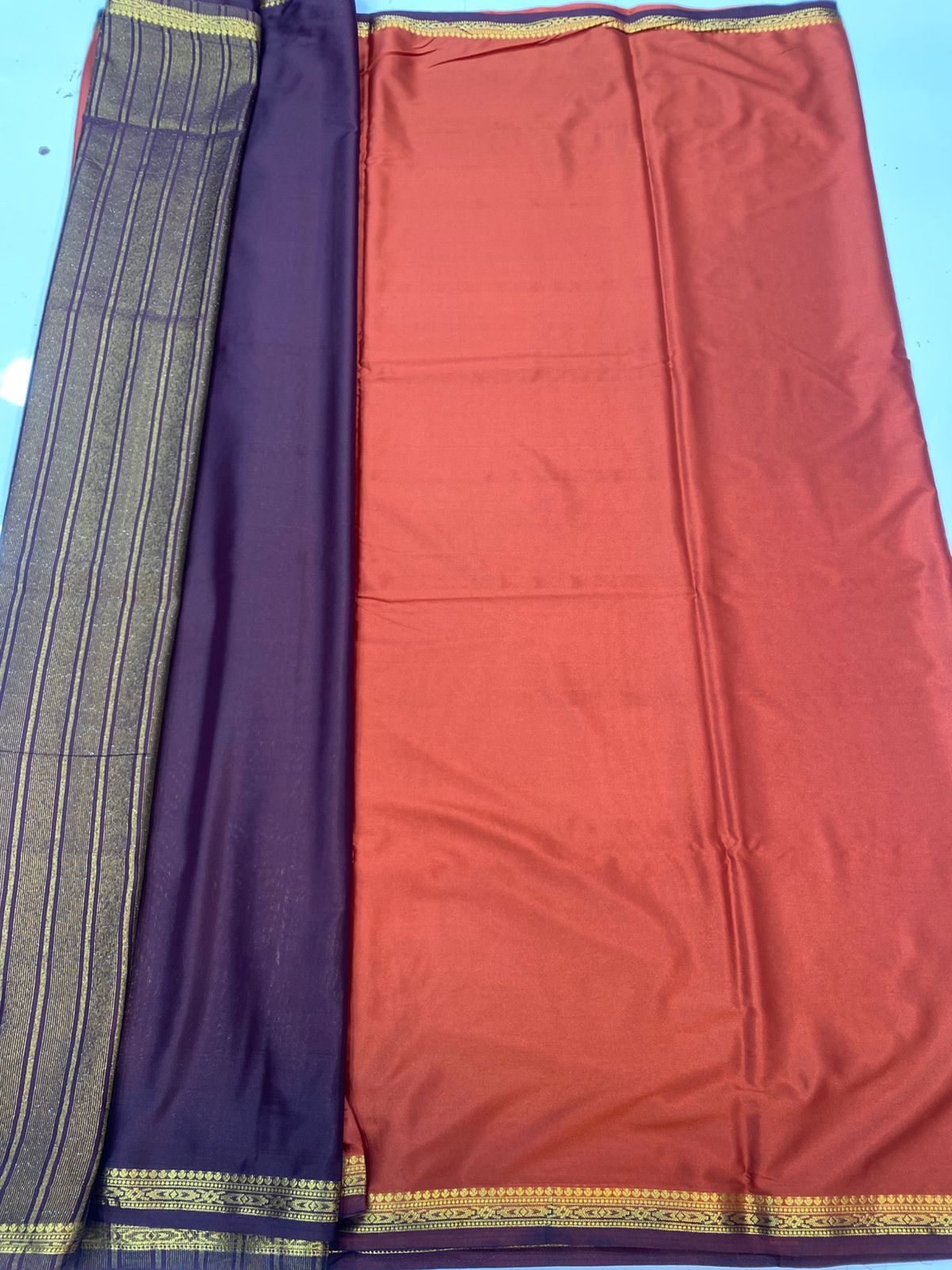 Mysore Crepe Self Saree (3440-R14)