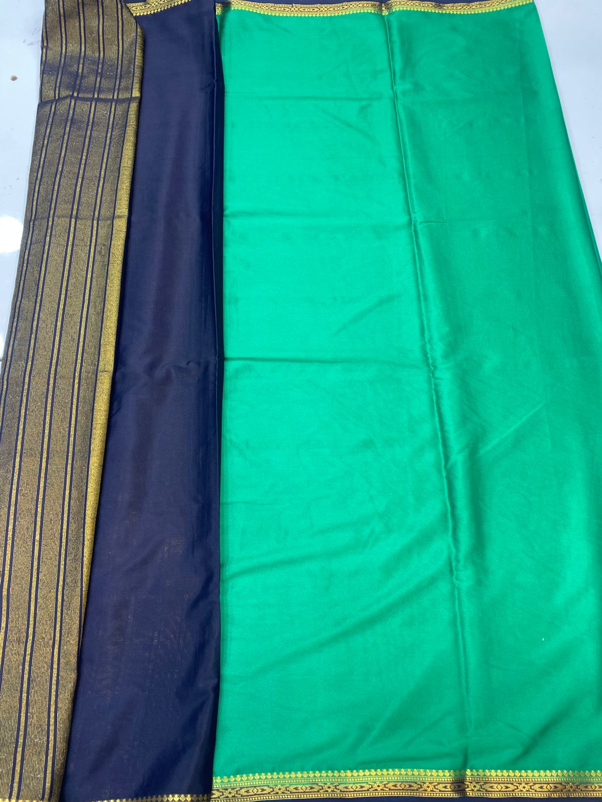 Mysore Crepe Self Saree (3440-R14)
