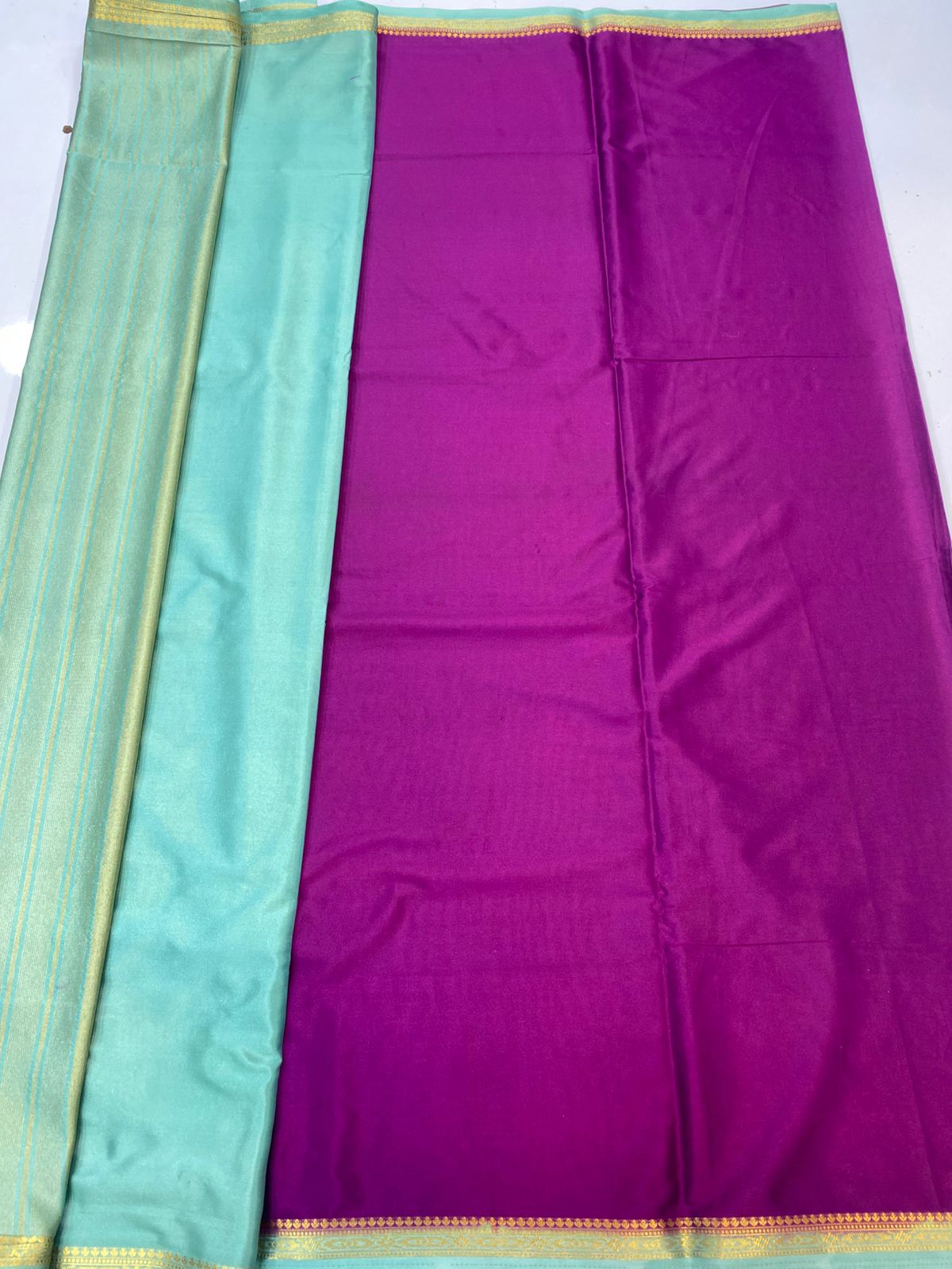 Mysore Crepe Self Saree (3440-R14)