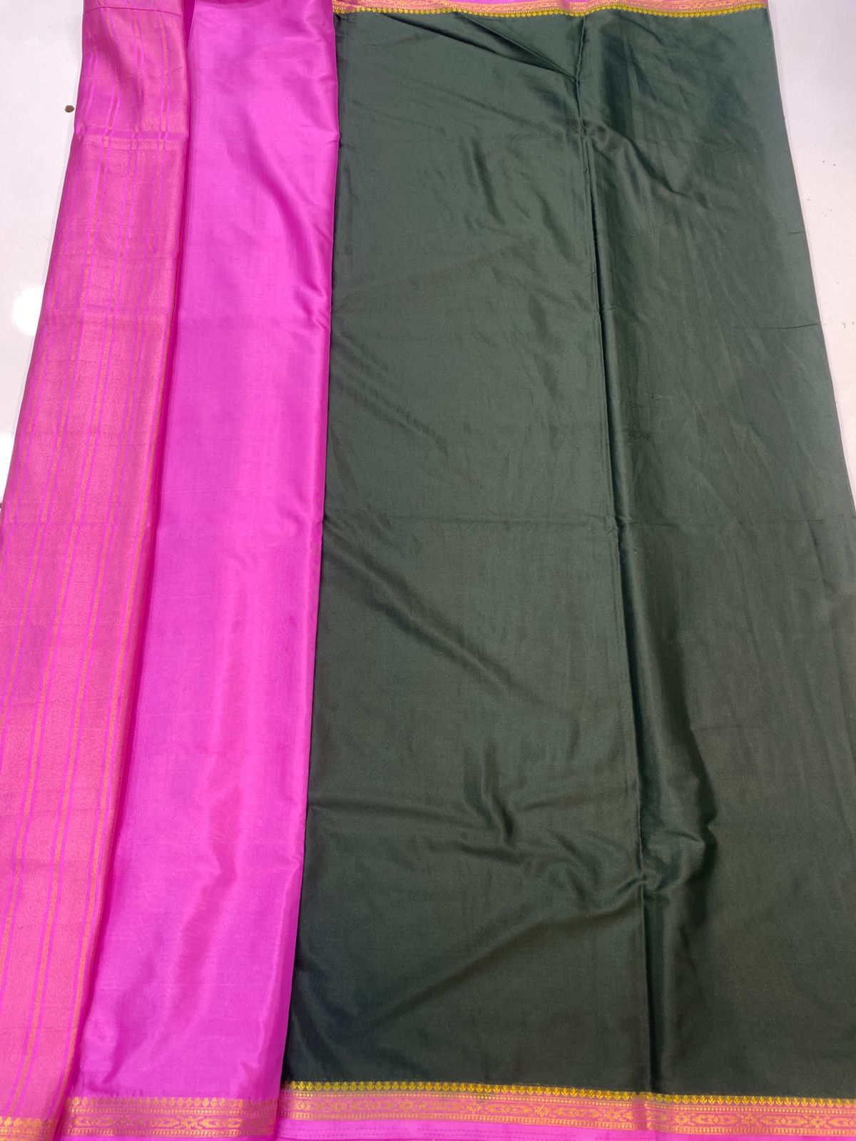 Mysore Crepe Self Saree (3440-R14)