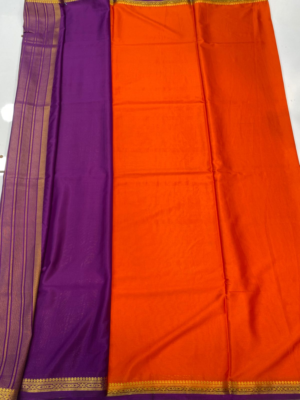 Mysore Crepe Self Saree (3440-R14)
