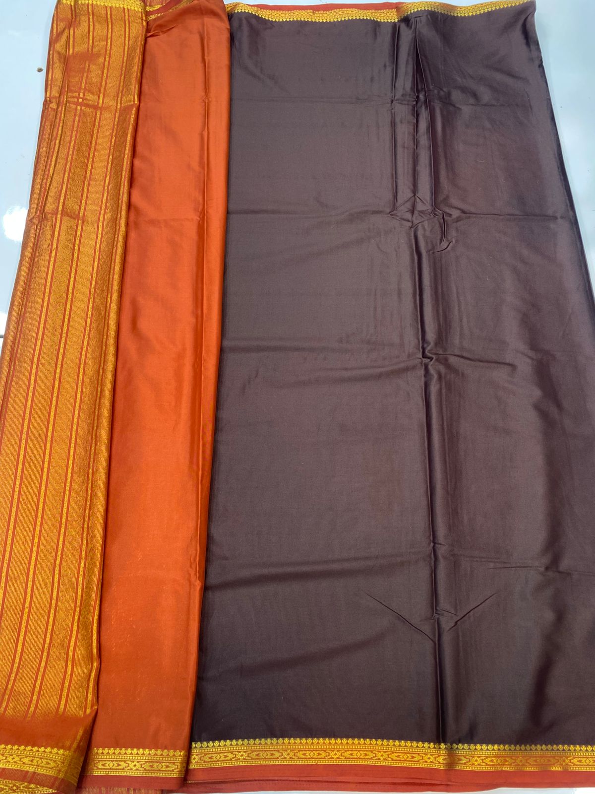 Mysore Crepe Self Saree (3440-R14)