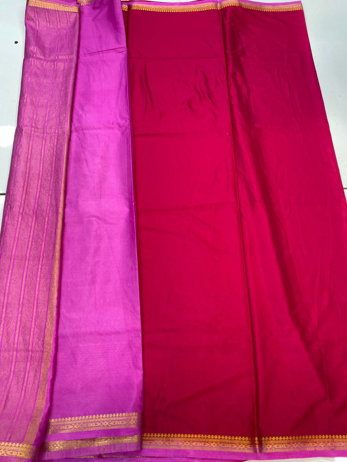 Mysore Crepe Self Saree (3440-R14)