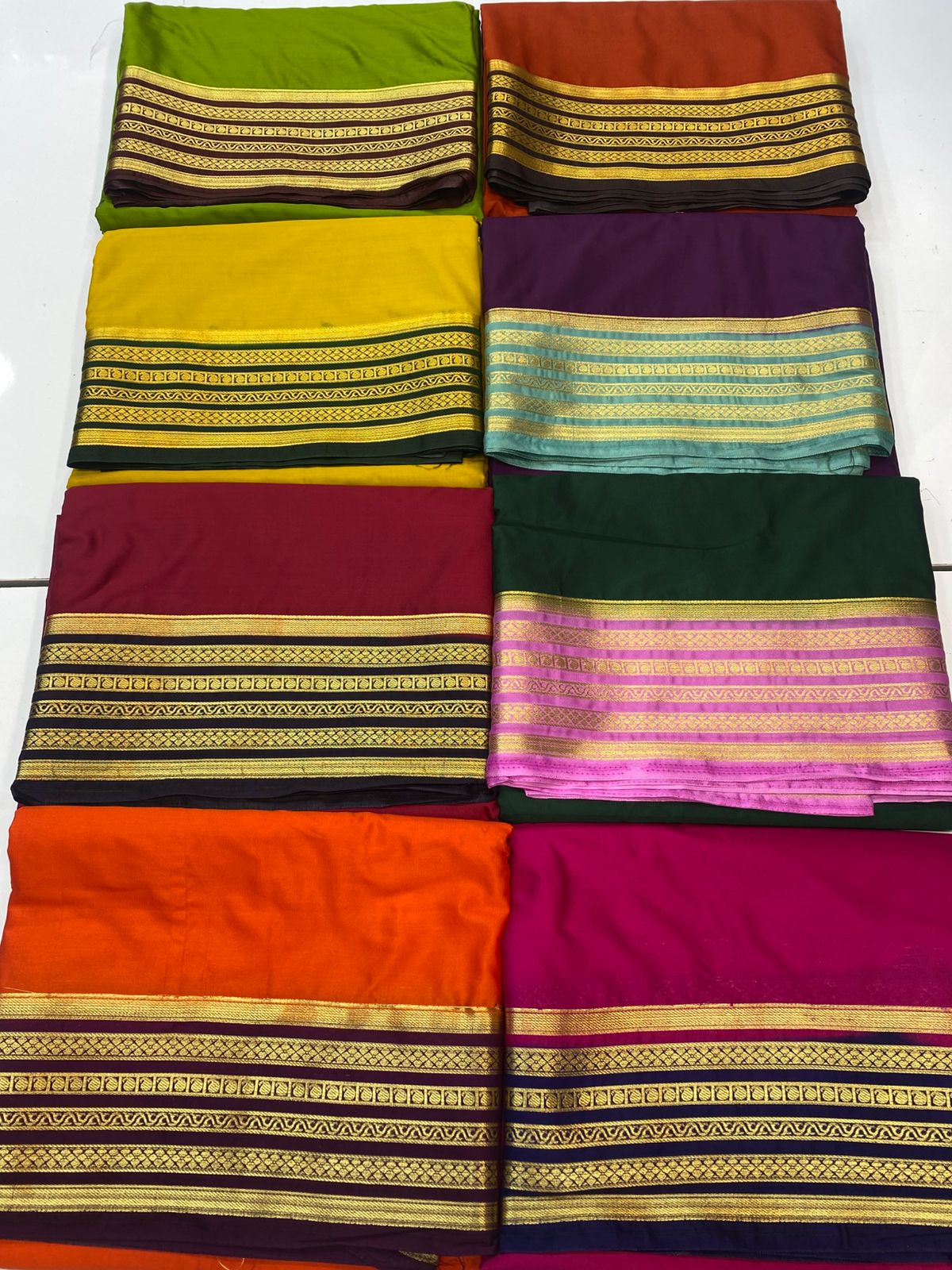 Mysore Crepe Zari Border Saree (3438B-R24)
