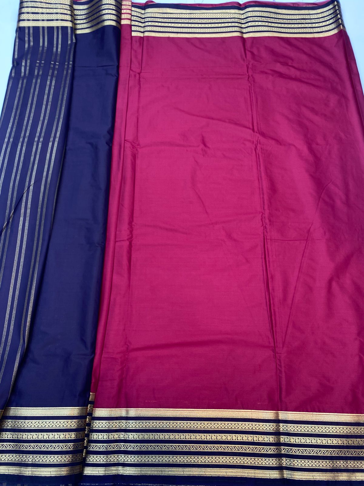 Mysore Crepe Zari Border Saree (3438B-R24)