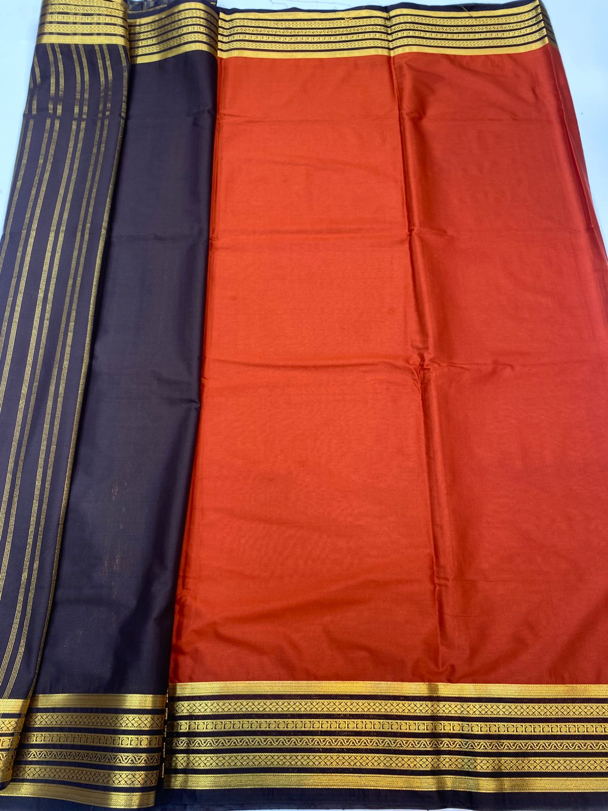 Mysore Crepe Zari Border Saree (3438B-R24)