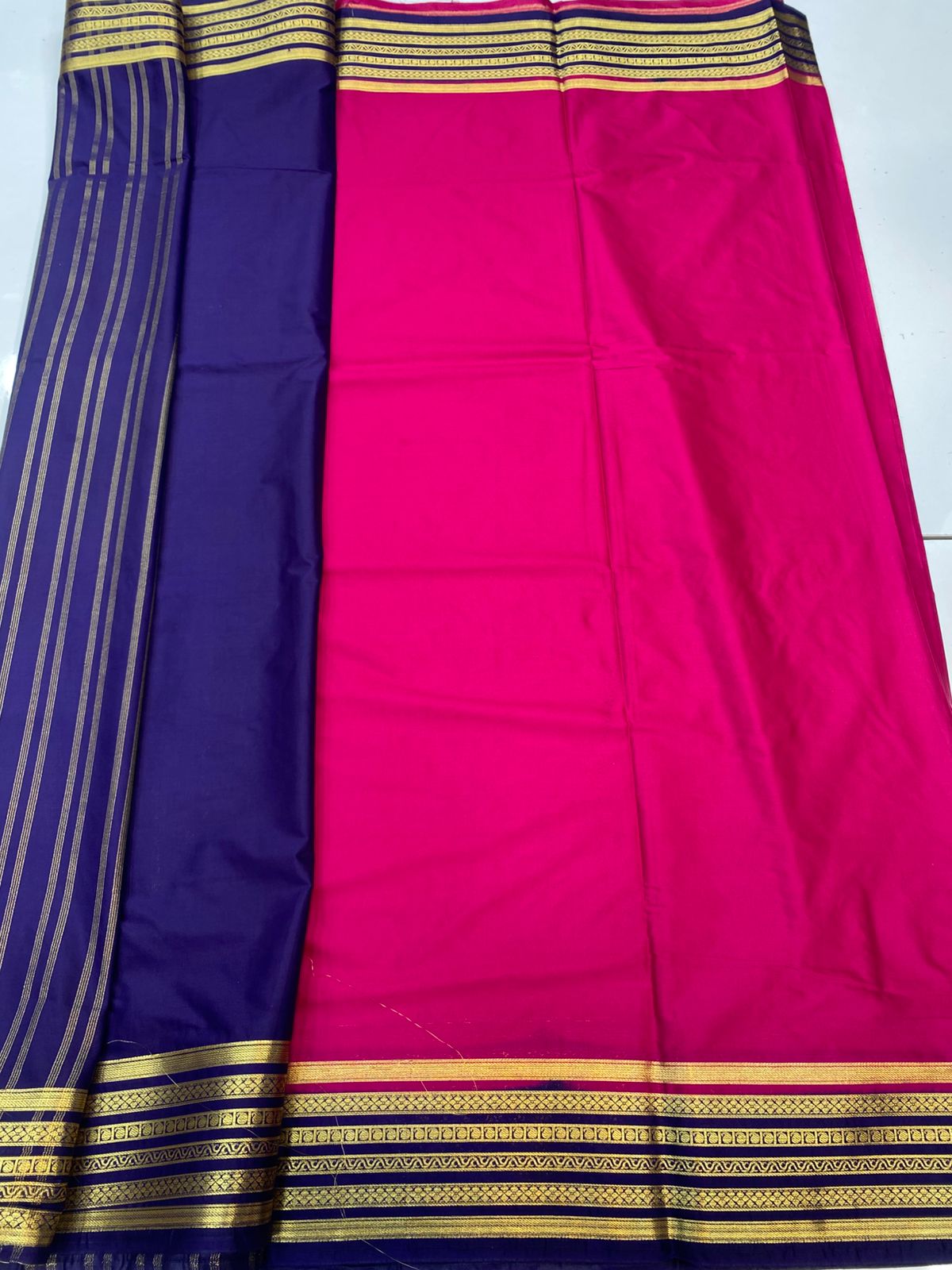 Mysore Crepe Zari Border Saree (3438B-R24)