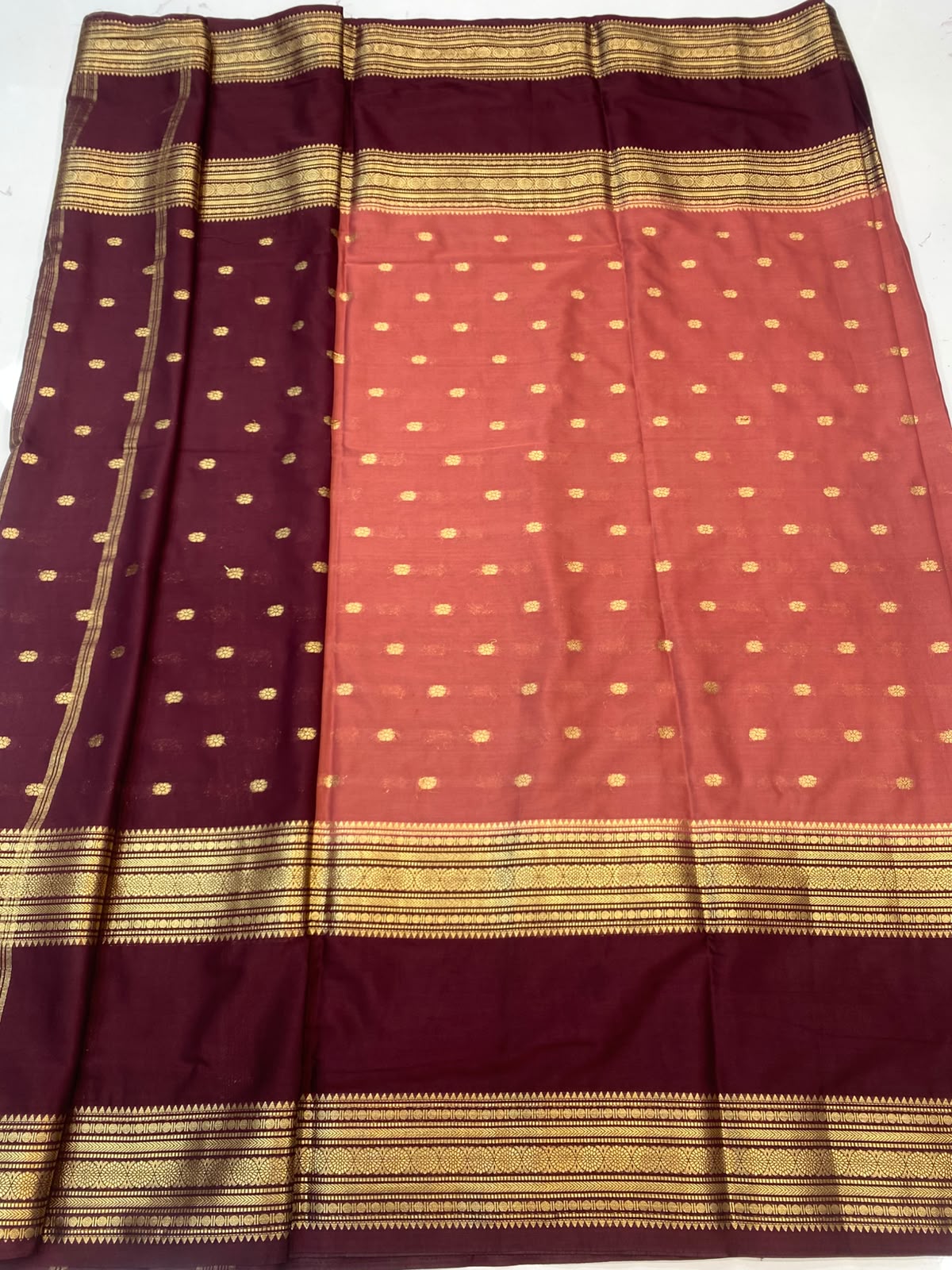 Mysore Crepe Butta Saree (3450A-R24)