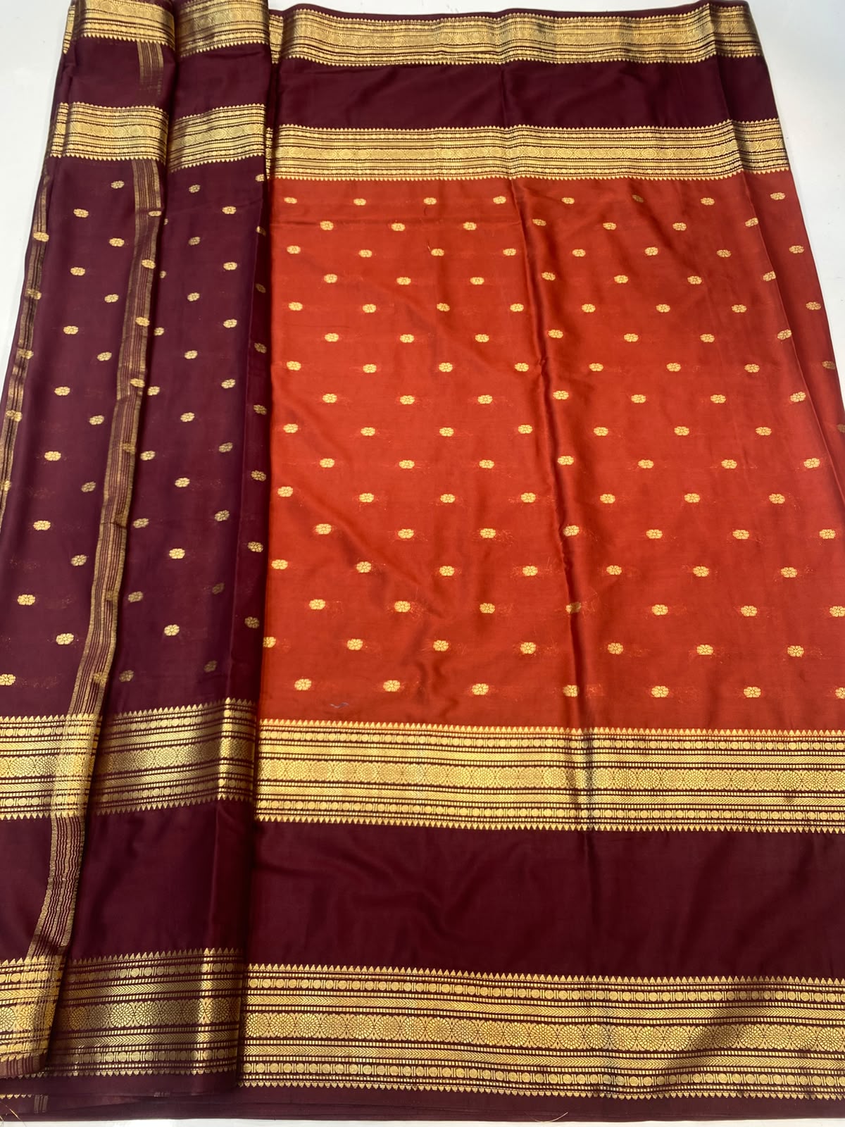 Mysore Crepe Butta Saree (3450B-R20)