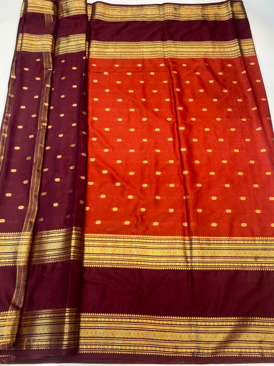 Mysore Crepe Butta Saree (3450B-R20)