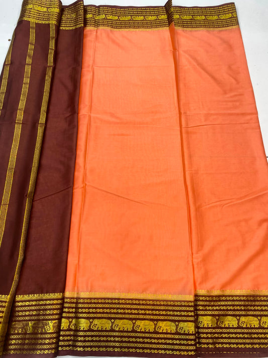 Mysore Crepe Zari Border Saree (3453-R27)