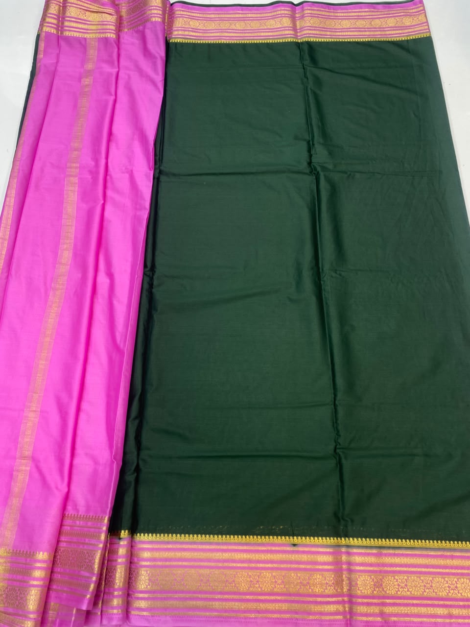 Mysore Crepe Zari Border Saree (3455C-R17)