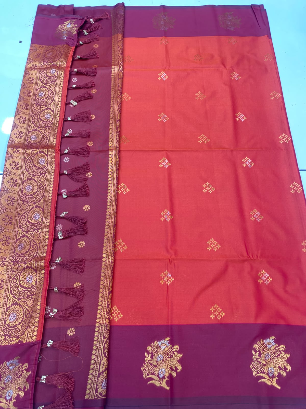 Semi Silk Butta Saree (3257D-R19)
