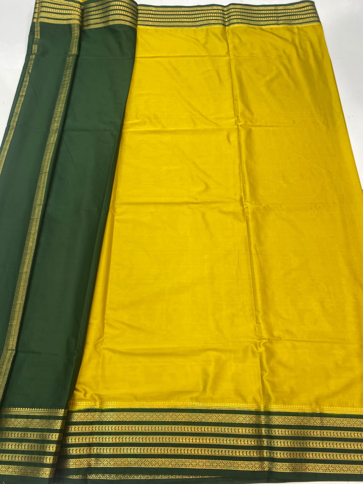Mysore Crepe Zari Border Saree  (3455D-R38)
