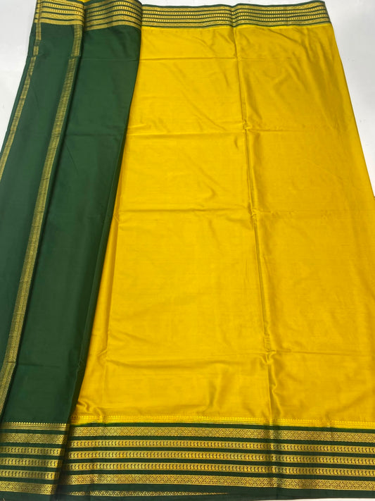 Mysore Crepe Zari Border Saree  (3455D-R38)