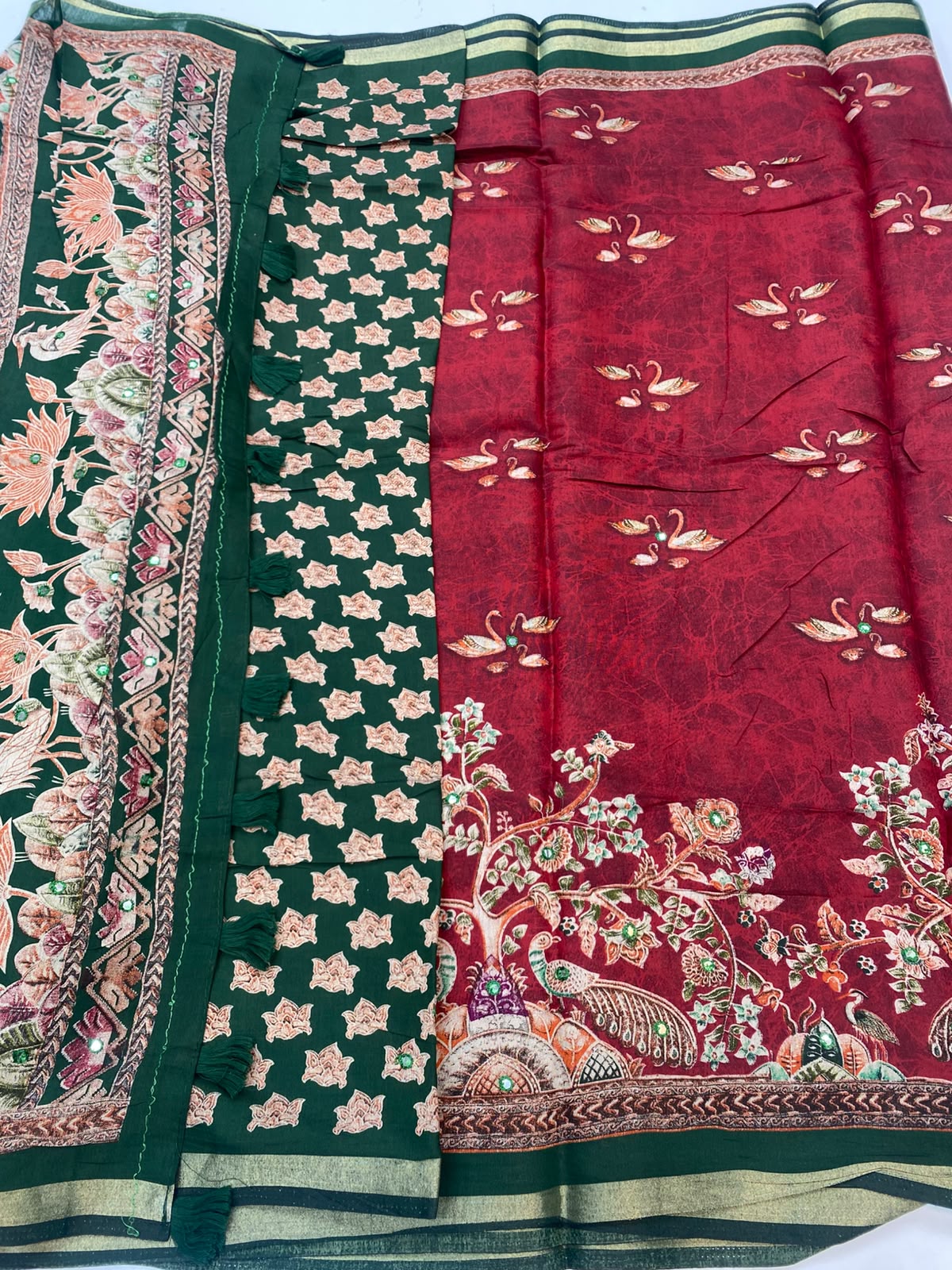 Fancy Digital Print Saree (3469-R30)