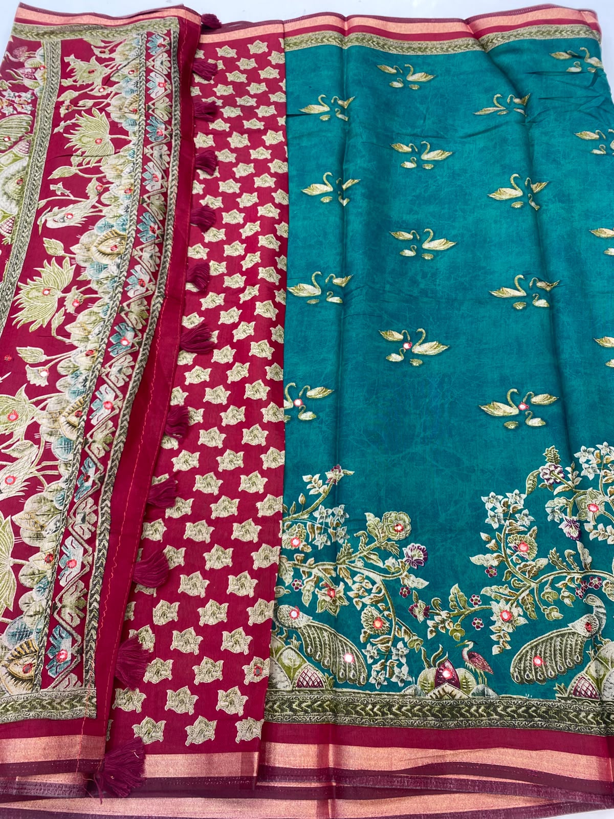 Fancy Digital Print Saree (3469-R30)