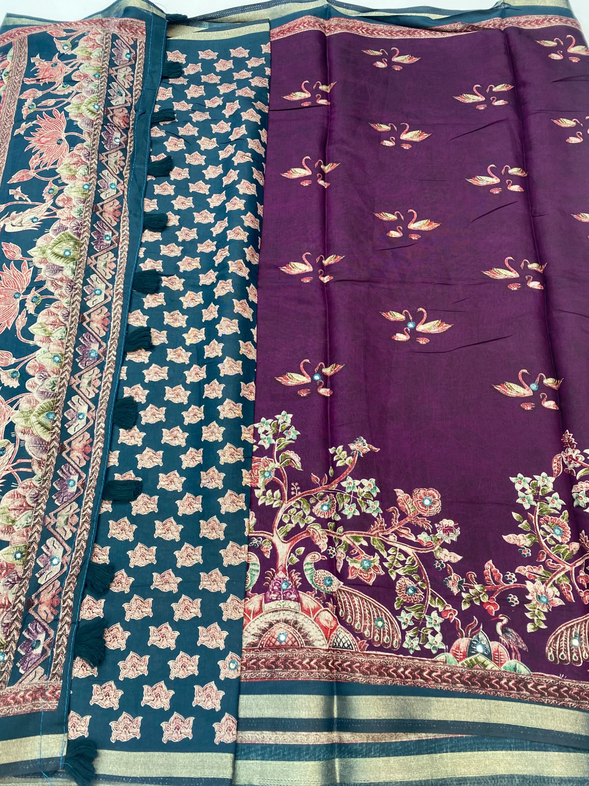 Fancy Digital Print Saree (3469-R30)