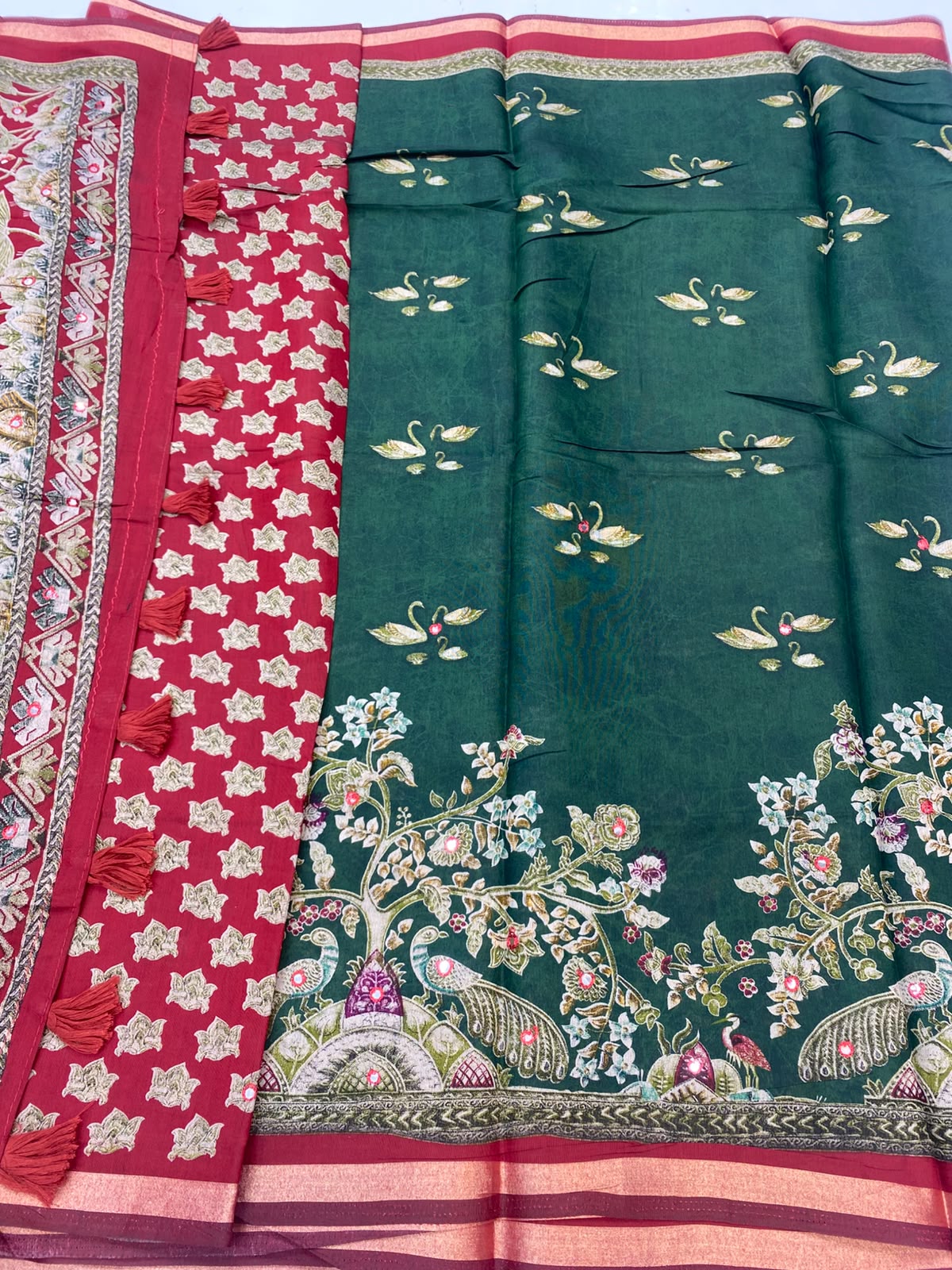 Fancy Digital Print Saree (3469-R30)