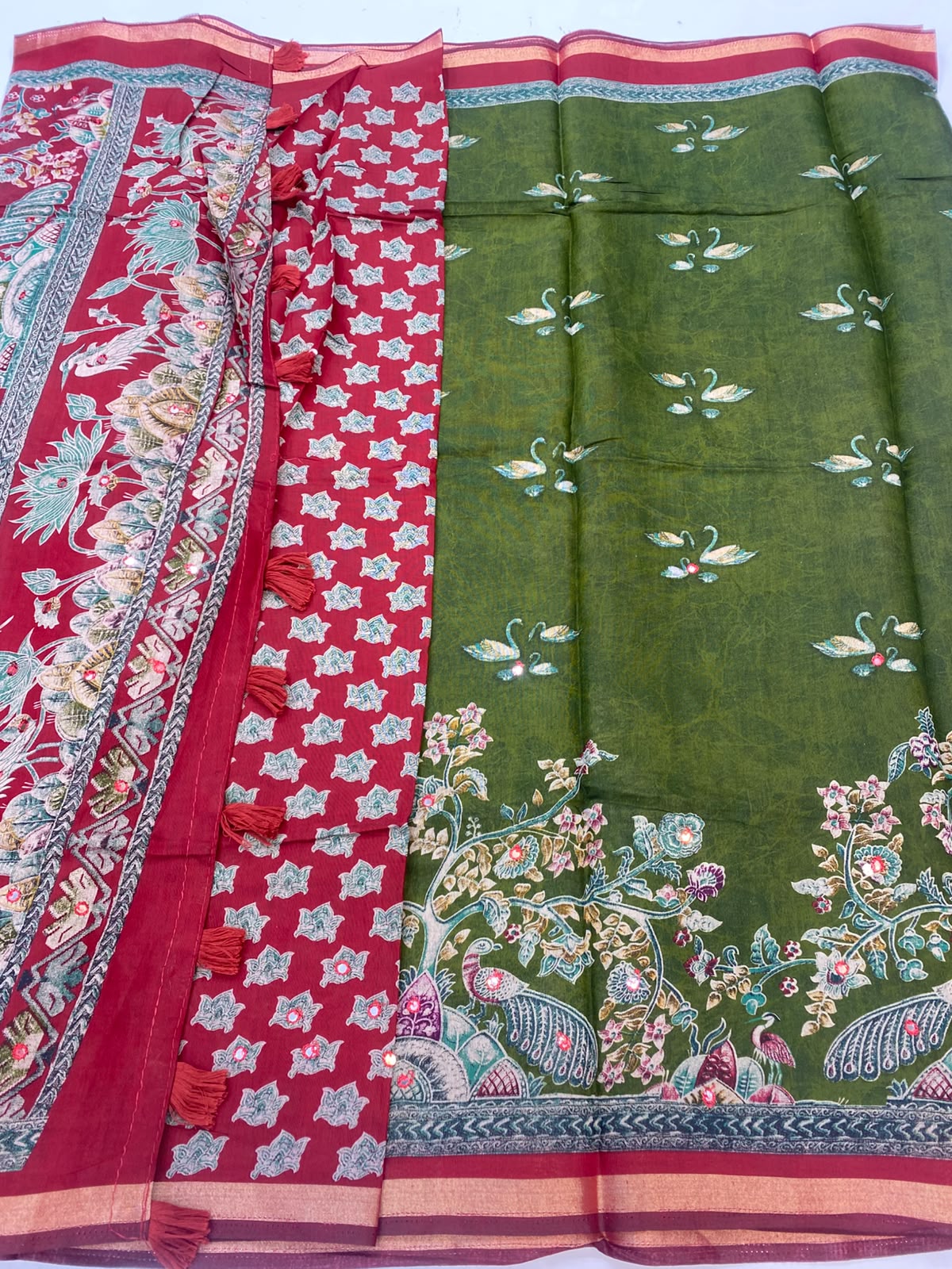 Fancy Digital Print Saree (3469-R30)
