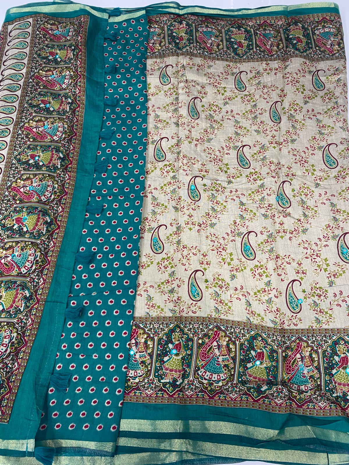 Fancy Digital Print Saree (3469A-R35)