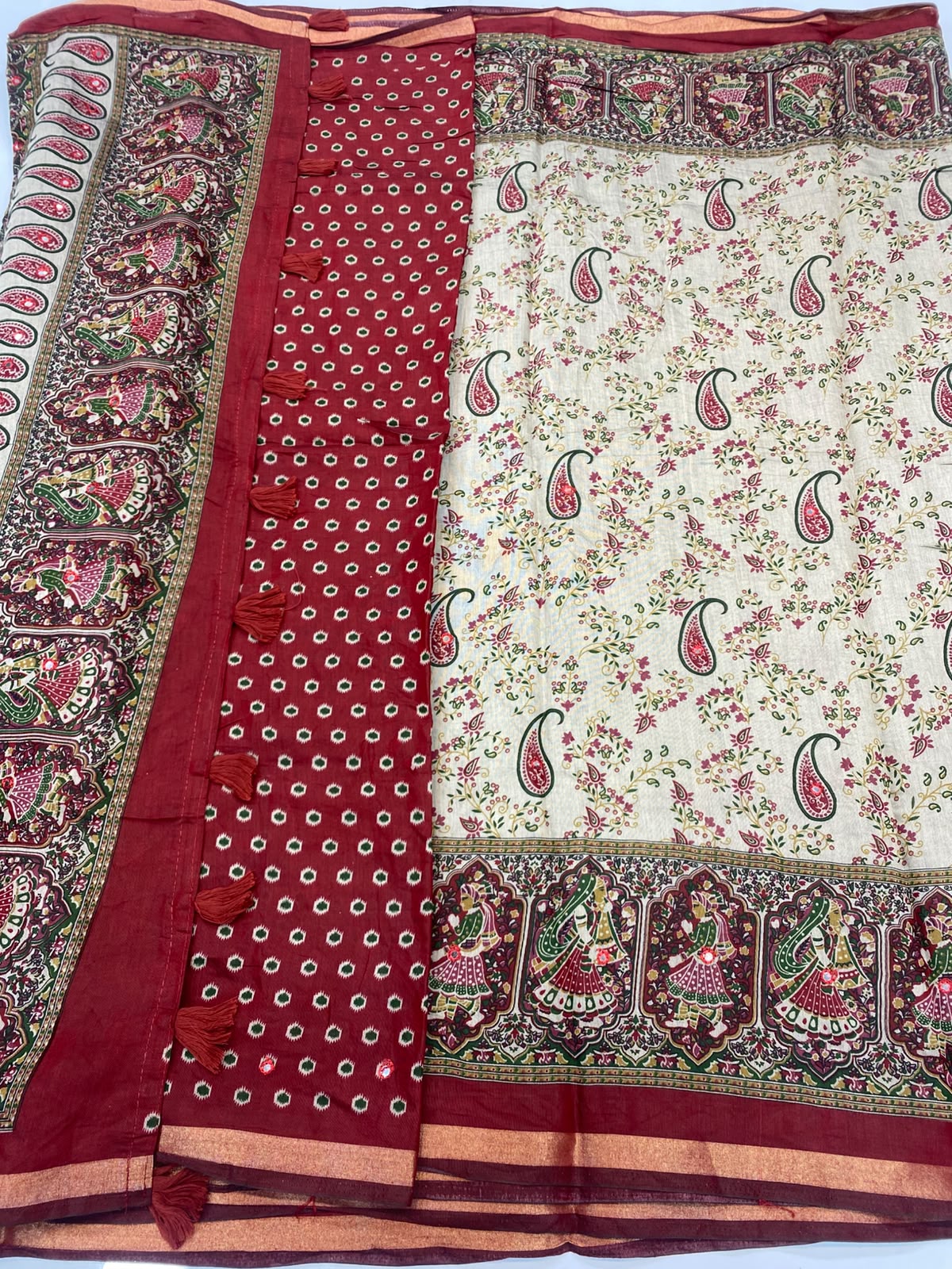 Fancy Digital Print Saree (3469A-R35)