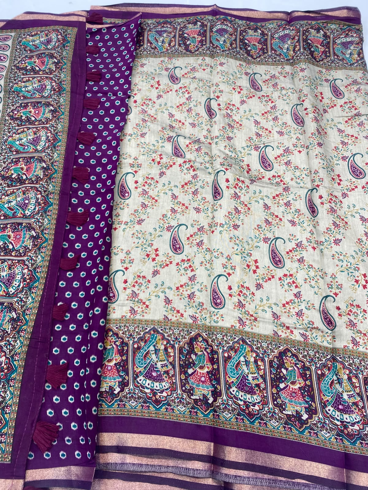 Fancy Digital Print Saree (3469A-R35)