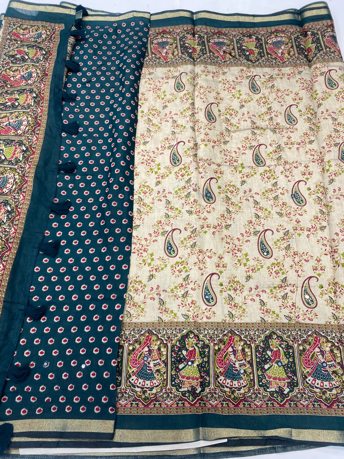 Fancy Digital Print Saree (3469A-R35)