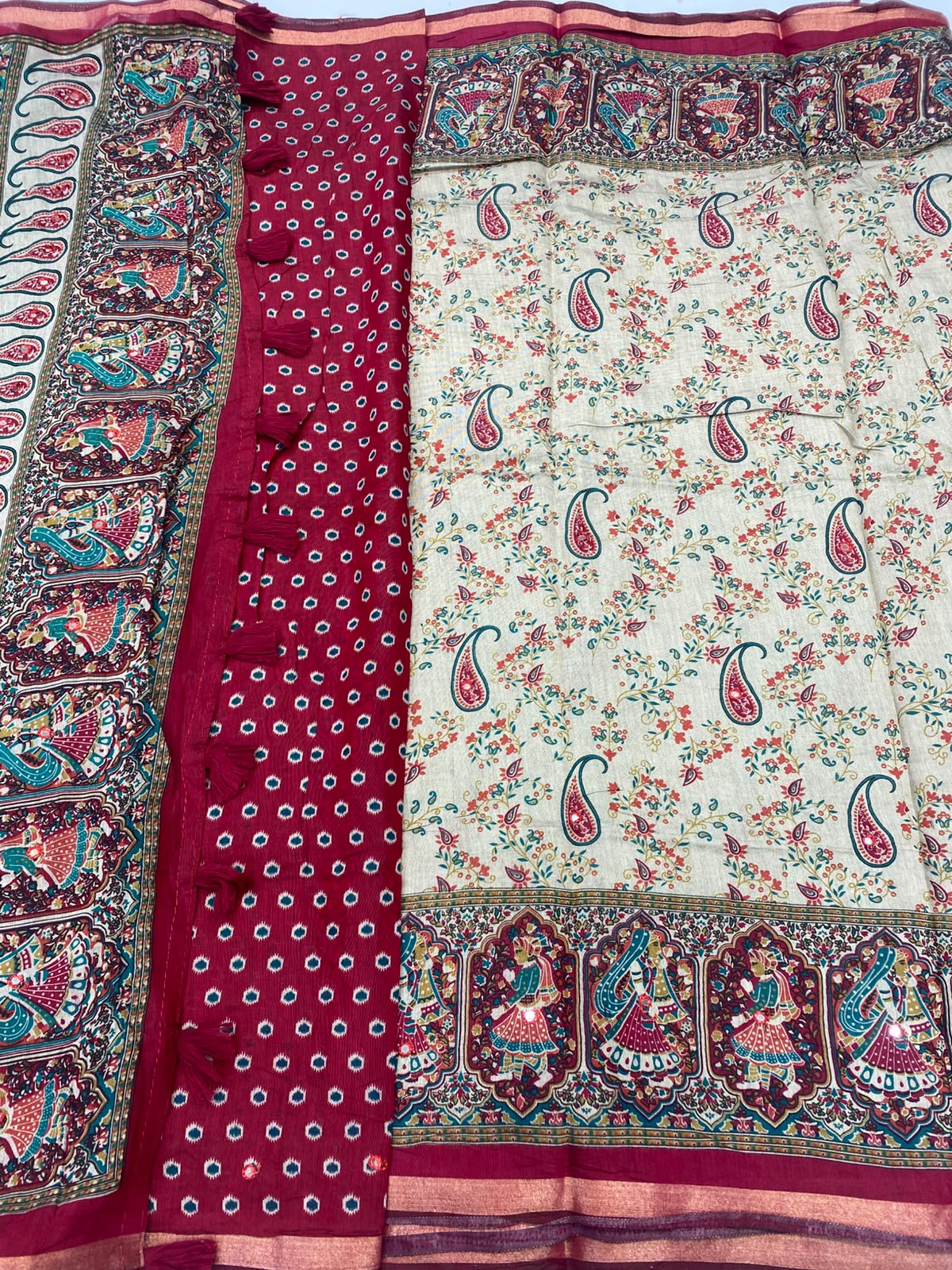 Fancy Digital Print Saree (3469A-R35)