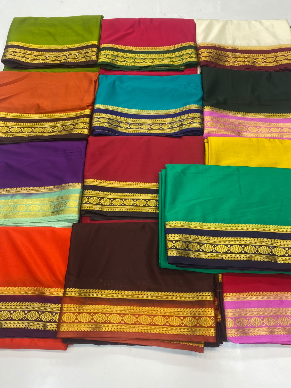 Mysore Crepe Zari Border Saree (3465-R37)