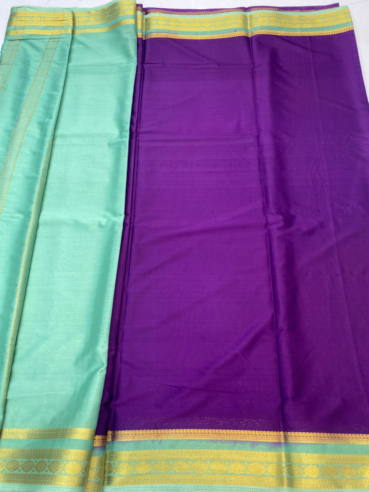 Mysore Crepe Zari Border Saree (3465-R37)
