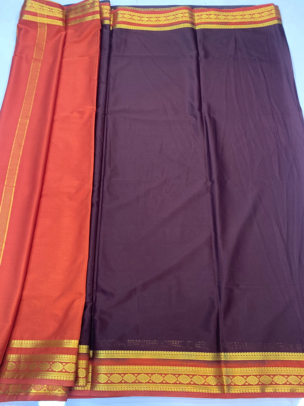 Mysore Crepe Zari Border Saree (3465-R37)