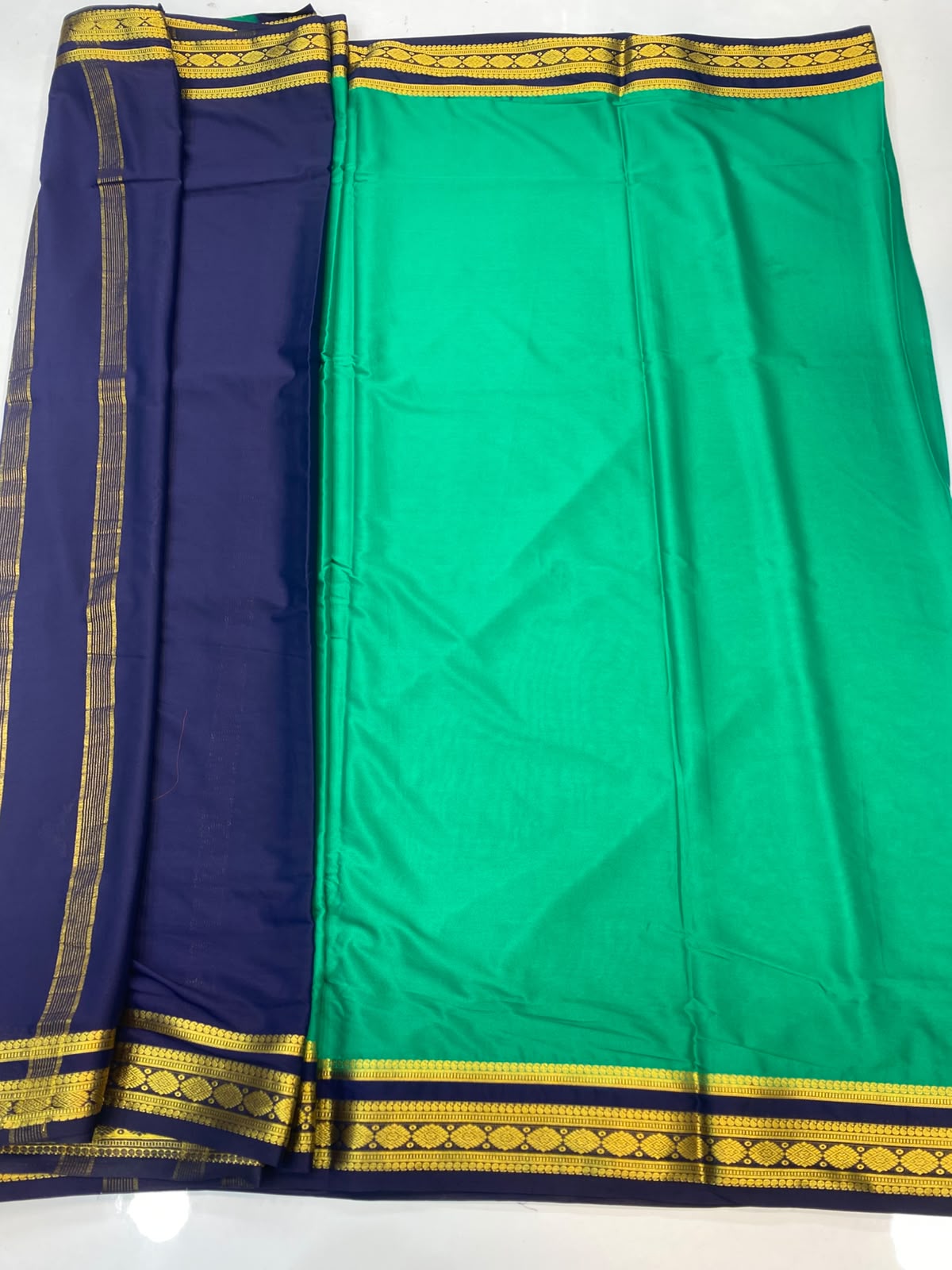 Mysore Crepe Zari Border Saree (3465-R37)