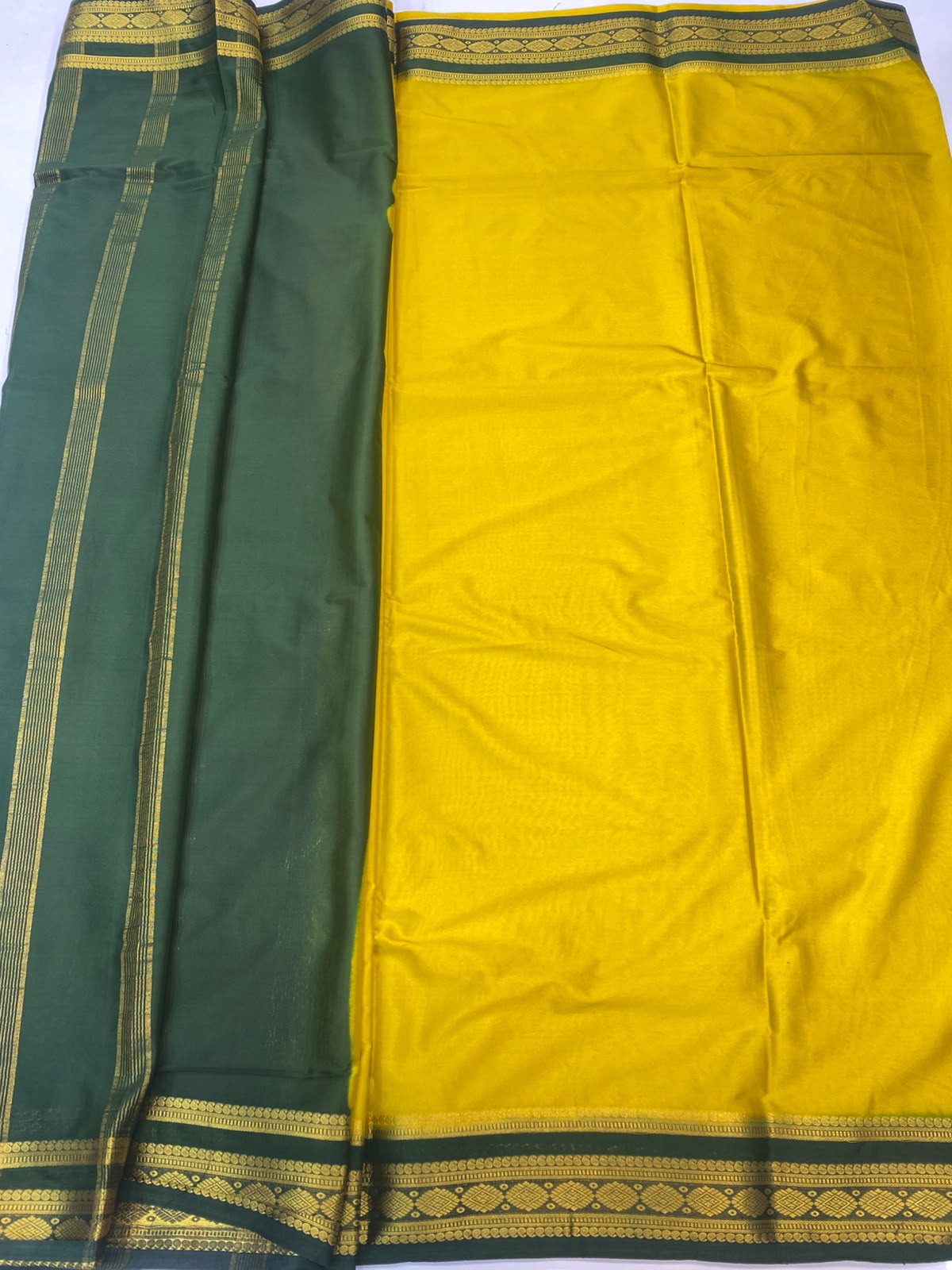 Mysore Crepe Zari Border Saree (3465-R37)