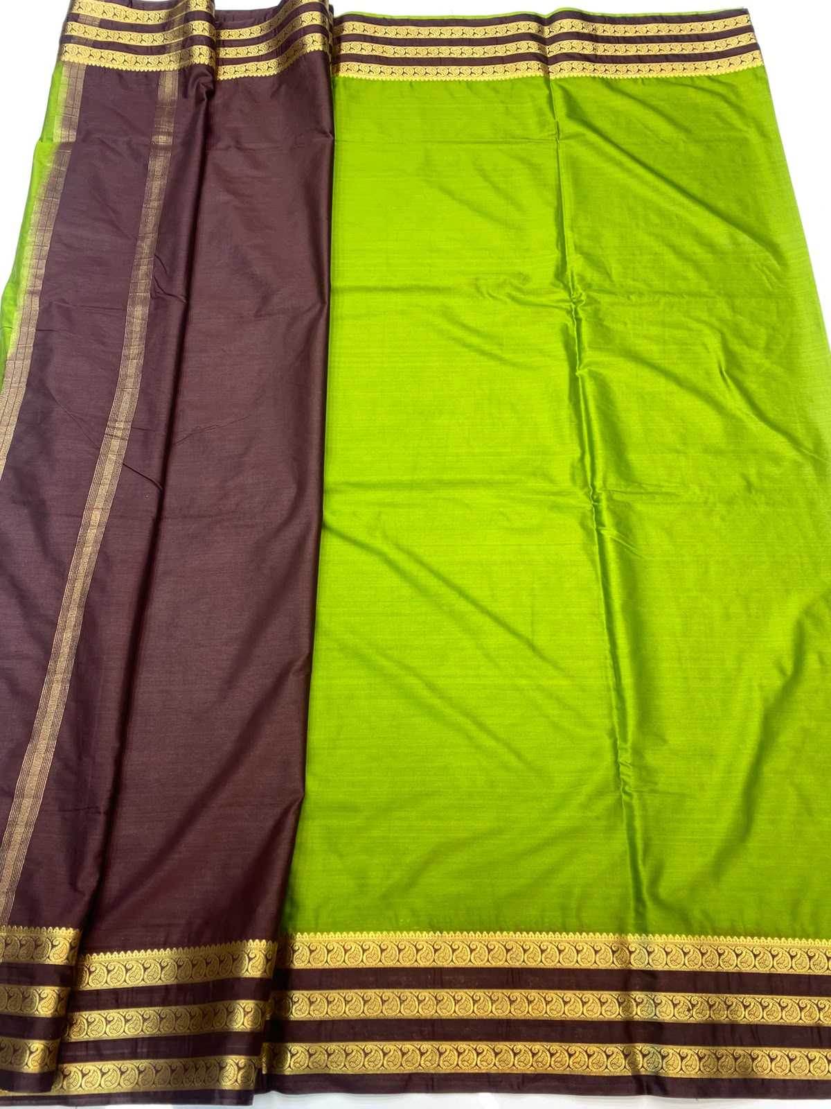Mysore Crepe Zari Border Saree (3455F-R27)