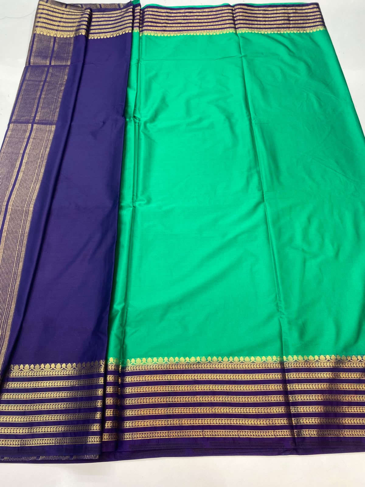 Mysore Crepe Zari Border Saree (3464-R28)