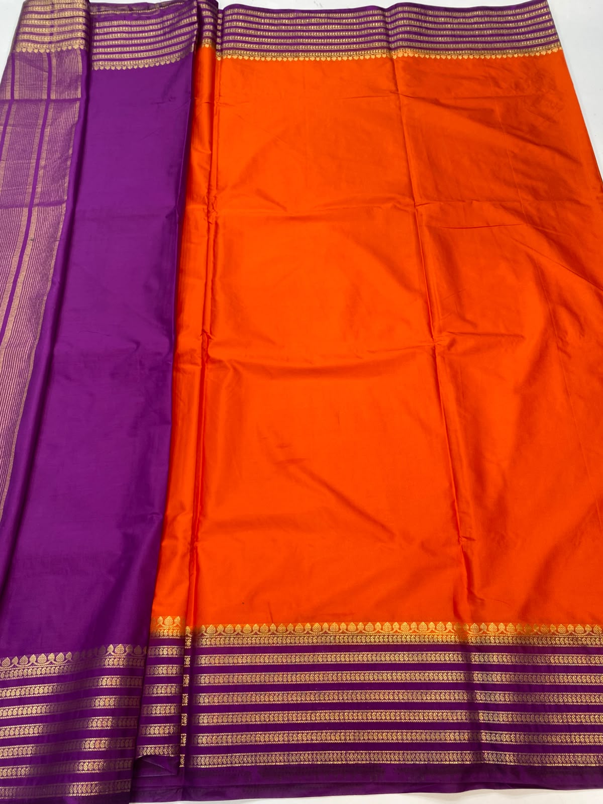 Mysore Crepe Zari Border Saree (3464-R28)