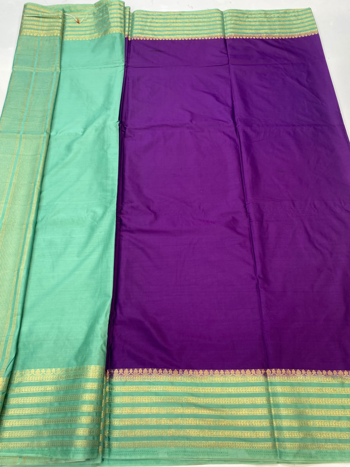 Mysore Crepe Zari Border Saree (3464-R28)