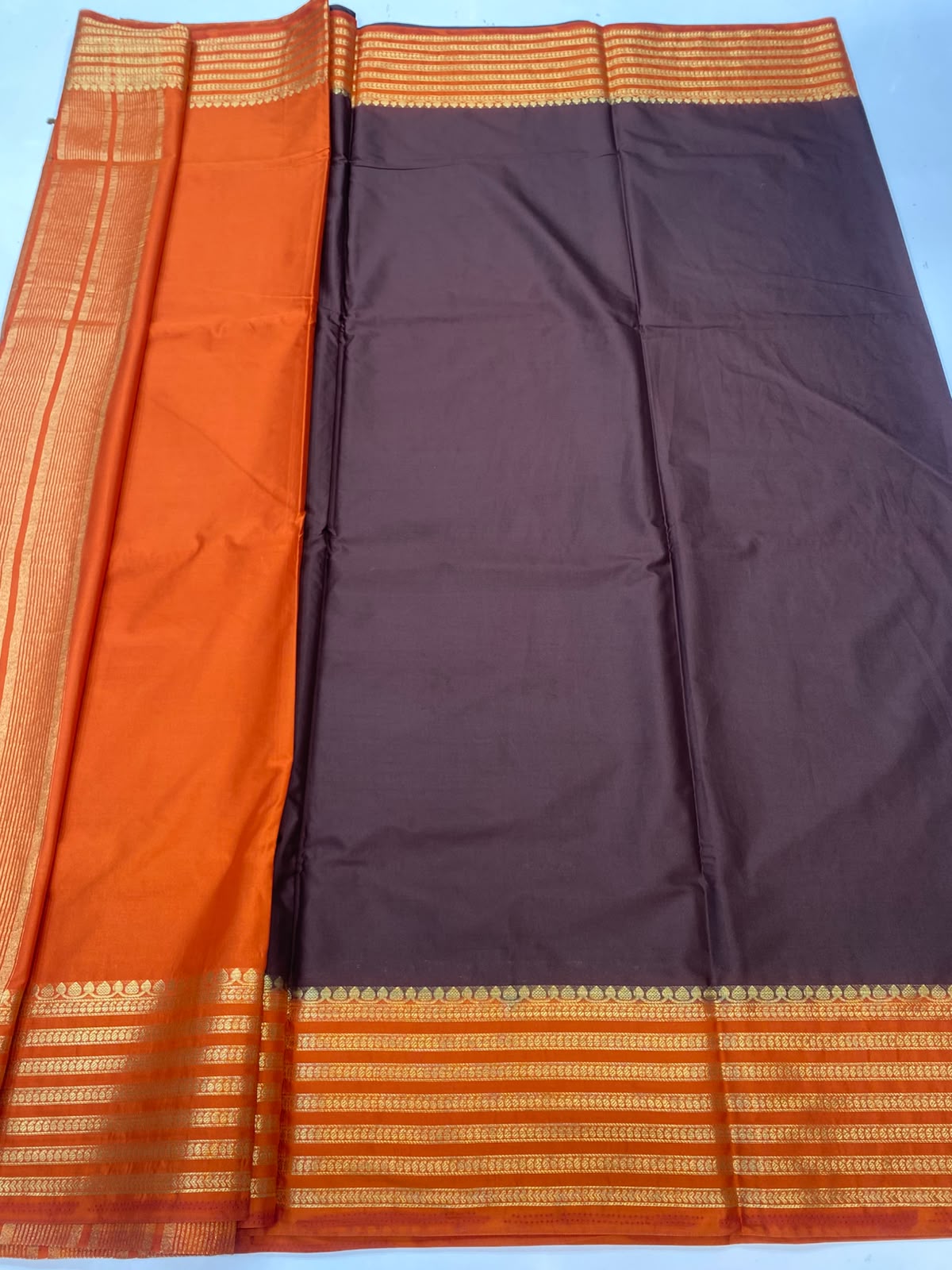 Mysore Crepe Zari Border Saree (3464-R28)