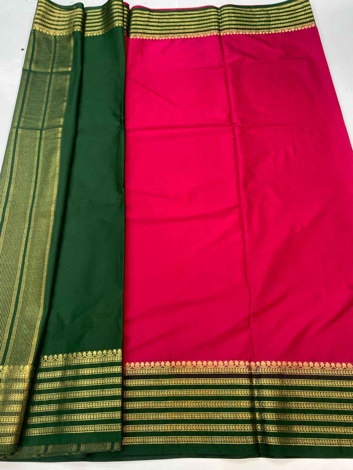 Mysore Crepe Zari Border Saree (3464-R28)
