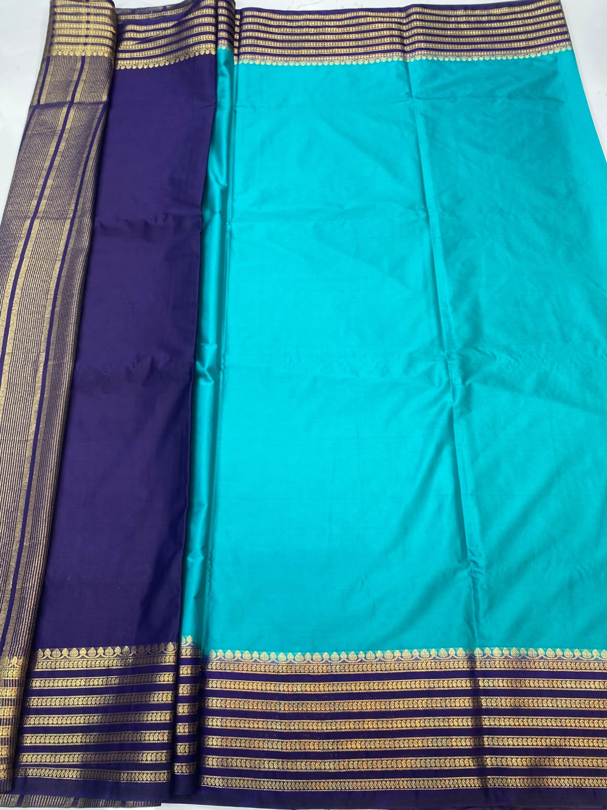 Mysore Crepe Zari Border Saree (3464-R28)