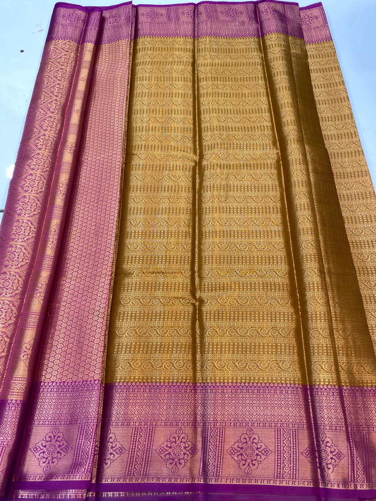 Semi Silk Broket Saree (3403D-R22)